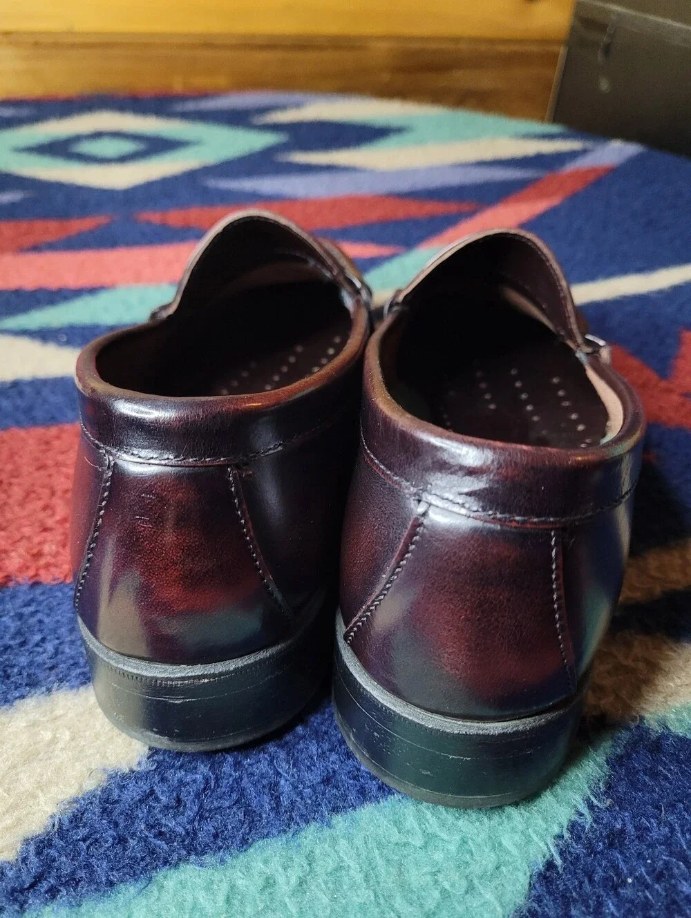 Dexter Dalton Shoes Penny Loafers Mens Sz 10 Burgundy Leather JC10-4